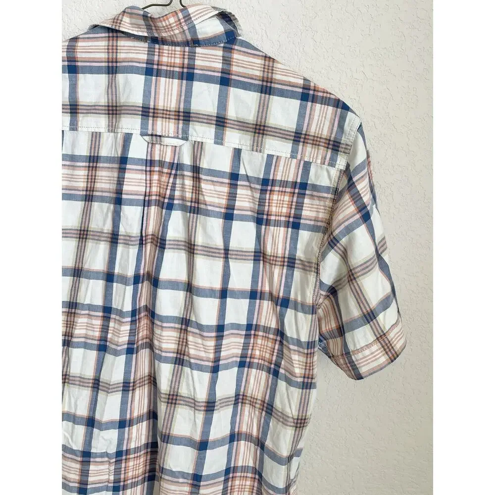 Tommy Bahama Mens Orange Striped Button Down Shirt Small 100% Cotton Pre-owned - Picture 11 of 12